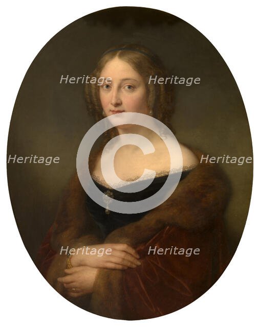 Baroness Adelaïde Vanden Hecke-Baut de Rasmon, 1863. Creator: Nicaise de Keyser.