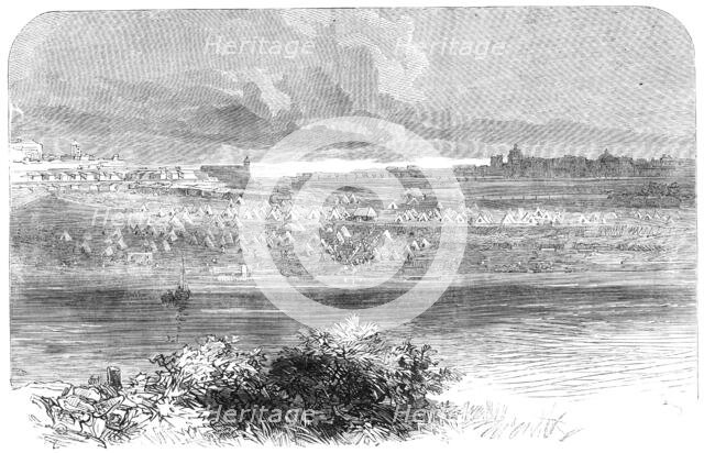 The Cholera at Malta: the 100th Regiment encamped on the glacis of Fort Manoel, 1865. Creator: Unknown.