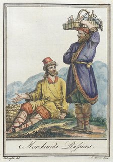 Costumes de Différents Pays, 'Marchands Russiens', c1797. Creators: Jacques Grasset de Saint-Sauveur, LF Labrousse.