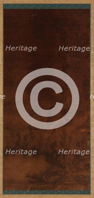 Landscape: perpendicular cliffs and rough water, 17th century. Creator: Unknown.