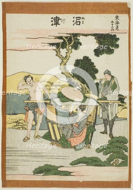 Numatsu, from the series "Fifty-three Stations of the Tokaido (Tokaido gojusan tsugi)", Japan, c1806 Creator: Hokusai.