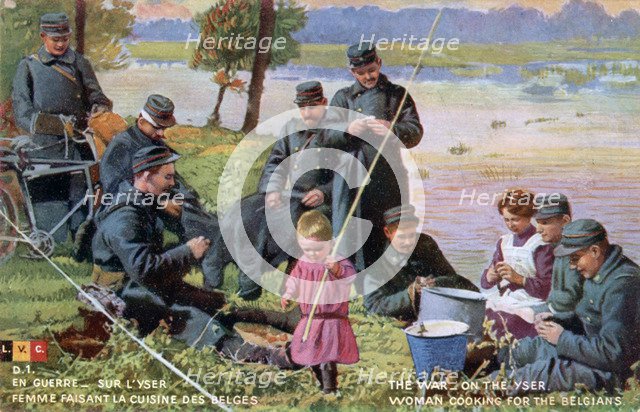 'The War on the Yser', French WWI postcard, 1914-1918. Artist: Unknown