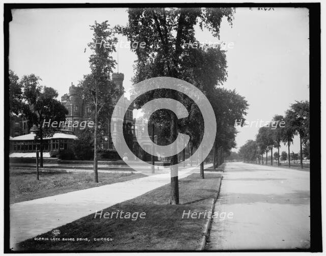 Lake Shore Drive, Chicago, 1900 Oct 3. Creator: Unknown.