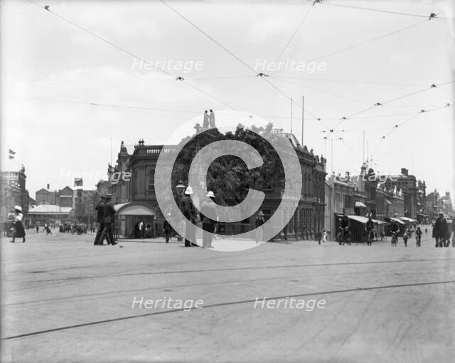 Brisbane Corner Queen and Eagle Street/s, c1900s. Creator: Robert Augustus Henry L'Estrange.