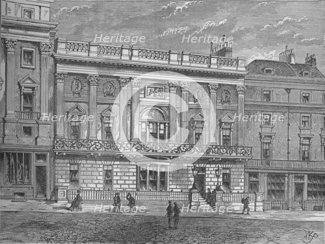 White's Club, Westminster, London, c1875 (1878). Artist: Unknown.