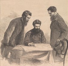 Planning the Capture of Booth and Harold, 1865. Creator: Unknown.