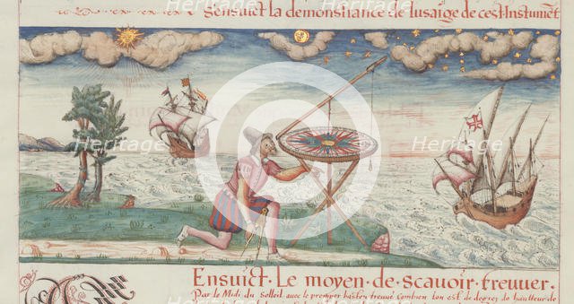 Illustration from "Les premieres ?uvres de Jacques de Vaulx, pillote en la marine", 1583. Creator: De Vaulx (Devaulx), Jacques (1557-1597).