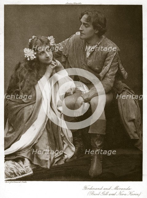 'Ferdinand and Miranda', c1900.Artist: J Caswall Smith