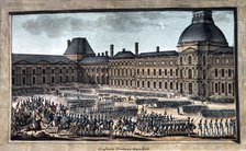 'The Troop Parade during the Grand Parade, Tuileries Palace', 19th century. Artist: Unknown