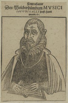 Portrait of the composer Jacobus Gallus (1550-1591), ca 1590. Creator: Anonymous.