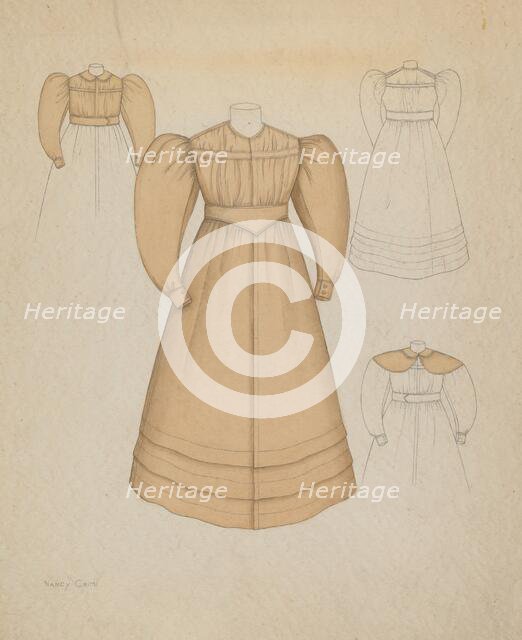 Girl's Dress, c. 1937. Creator: Nancy Crimi.