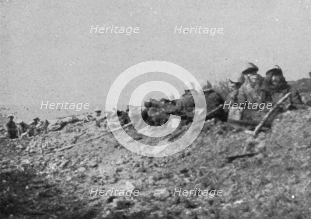 'Une semaine de combats sur la rive gauche de la Meuse; 12 mars. --Nos soldats..., 1916. Creator: Unknown.