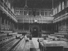 Interior of the House of Commons, Westminster, looking towards the Strangers Gallery, 1909. Artist: Unknown.