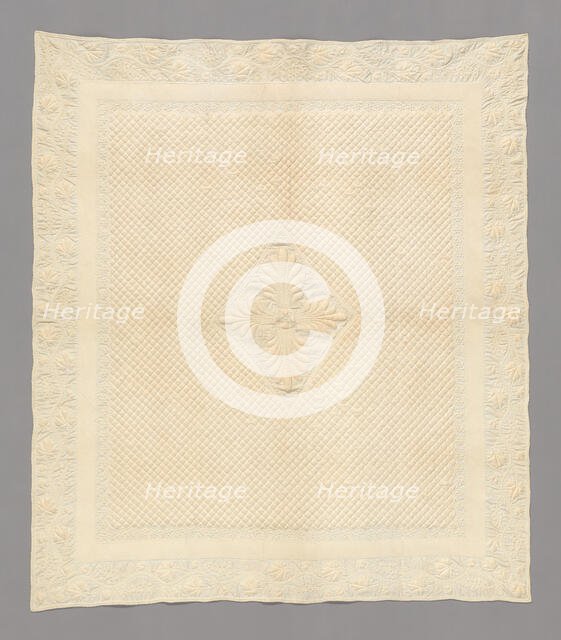 Bedcover, France, 1825/75. Creator: Unknown.