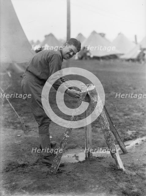 Plattsburg Reserve Officers Training Camp - The Pump, 1916. Creator: Harris & Ewing.