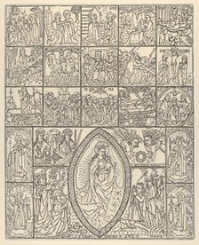 The Fifteen Mysteries and the Virgin of the Rosary (Modern Impression), 1488. Creator: Francisco Doménech.