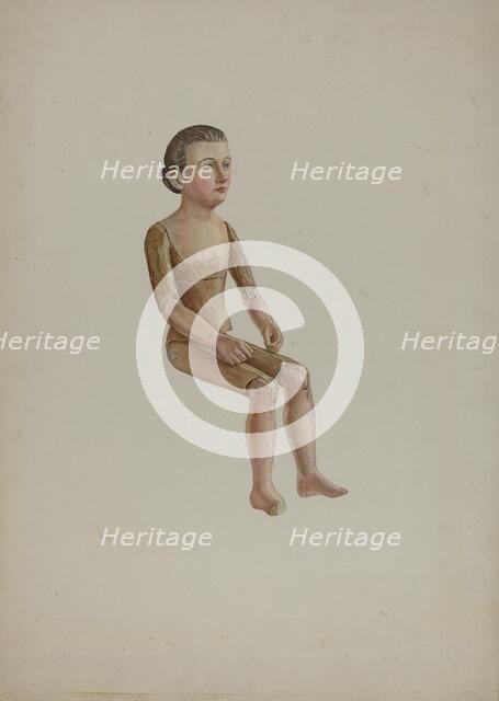 Wooden Doll - "Sadie Berman", c. 1942. Creator: Sadie Berman.