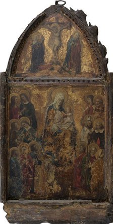 Madonna and Child with the Crucifixion, 1401-1500. Creator: Italian Master.