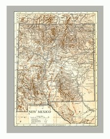 Map of New Mexico, c1900s. Creator: Emery Walker Ltd.