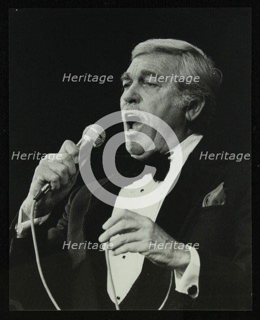 Howard Keel singing at the Forum Theatre, Hatfield, Hertfordshire, 14 May 1983. Artist: Denis Williams