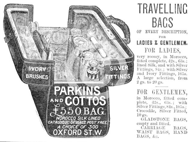 Parkins and Gotto's £5.5.0. Bag, 1883. Creator: Unknown.