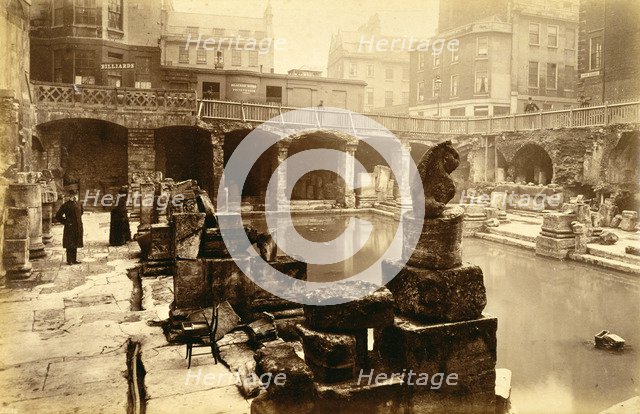 The Roman baths, Bath, 19th century. Artist: Unknown