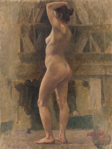Female Nude, 1889. Creator: Andor Boruth.