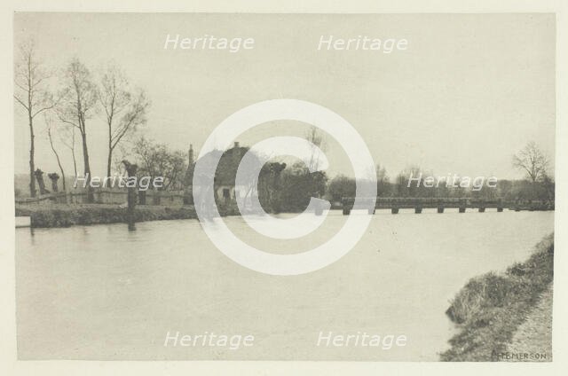 King's Weir, River Lea, 1880s. Creator: Peter Henry Emerson.