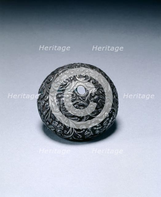 Butt-Cap from a Flintlock Pistol, c. 1650-1660. Creator: Unknown.