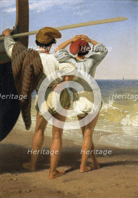 'Fisher boys', 1820-1885. Artist: Penry Williams.