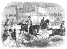 The Horse Show at Islington: trying the hunters, 1864. Creator: Unknown.
