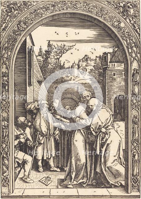 Joachim and Anna at the Golden Gate, 1504. Creator: Albrecht Durer.
