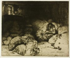 The Sleeping Rag Vendor, 1902. Creator: Donald Shaw MacLaughlan.