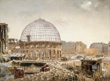 Demolition of the Halle aux bles (wheat exchange), 1888. Creator: Henri Ferdinand Bellan.