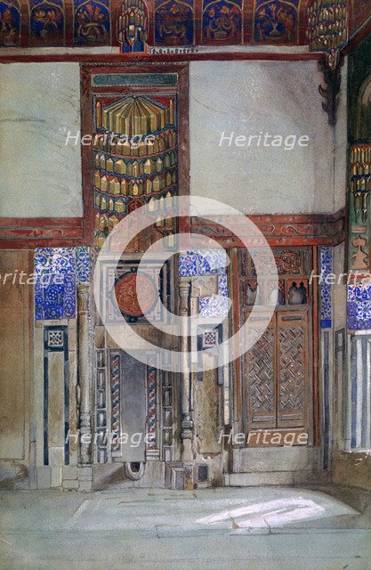 'The House of Moufti Sheikh el Mahadi, Cairo', 1873. Artist: Frank Dillon