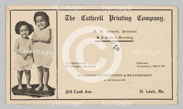 Advertisement for the Cathrell Printing Company, ca. 1920. Creator: Cathrell Printing Company.