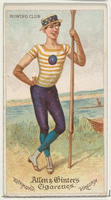 Rowing Club, from World's Dudes series (N31) for Allen & Ginter Cigarettes, 1888. Creator: Allen & Ginter.