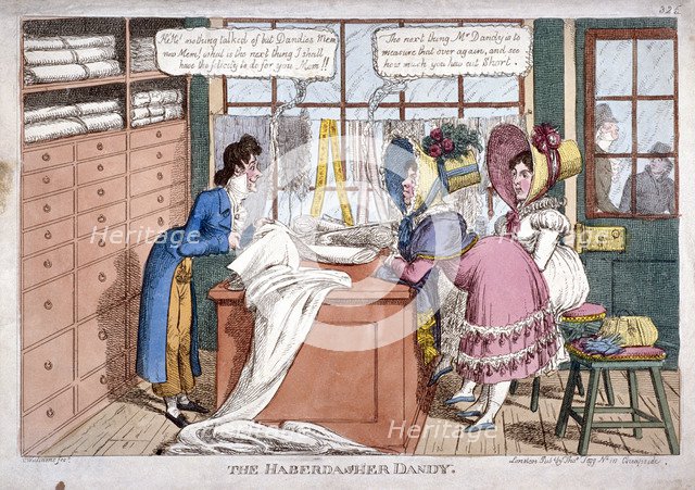 'The haberdasher dandy', London, c1818. Artist: C Williams