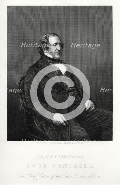 John Campbell, 1st Baron Campbell, British Liberal politician and lawyer, c1880. Artist: DJ Pound
