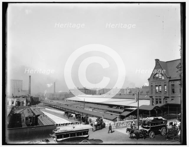 C. & N.W. (Chicago and North Western) Railway Station, Chicago, Ill., between 1880 and 1899. Creator: Unknown.