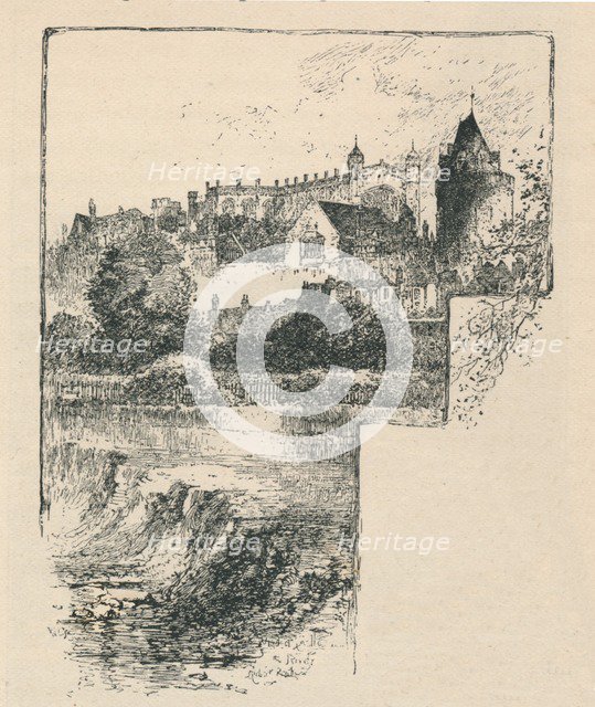 'St. George's Chapel from the River', 1895. Artist: Unknown.