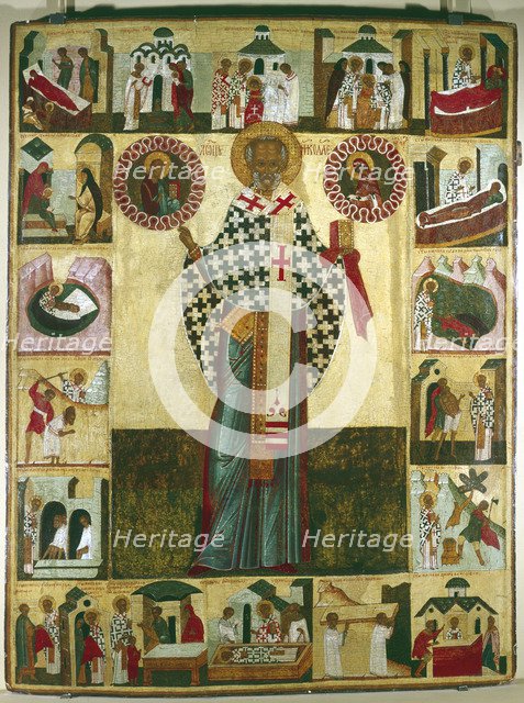 Icon of St Nicholas, Russian. Artist: Unknown