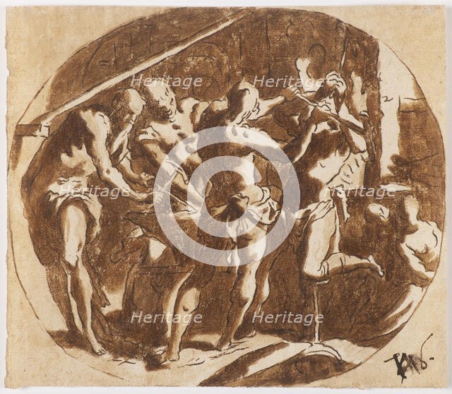 Hephaestus at the Forge. Creator: Palma il Giovane, Jacopo, the Younger (1544-1628).