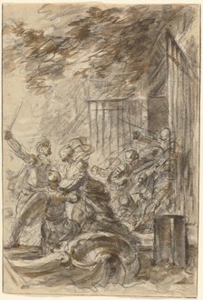 Isabella Abandons Her Home to Follow Odorico and His Men. Creator: Jean-Honore Fragonard.