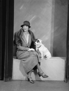 Foote, Walter A., Mrs. Portrait. with Dog, 1933. Creator: Harris & Ewing.