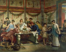 A Roman Feast, late 19th century. Creator: Roberto Bompiani.