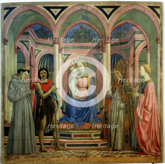 The Santa Lucia de' Magnoli Altarpiece, ca 1447. Artist: Veneziano, Domenico (ca 1410-1461)