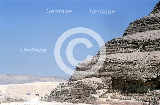 Step Pyramid of King Djoser (Zozer), Saqqara, Egypt, 3rd Dynasty, c2600 BC. Artist: Unknown