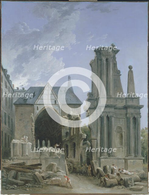 L'Eglise des Feuillants en démolition, c1804. Creator: Hubert Robert.