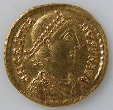 Solidus of Gratian (r. 375-383), Byzantine, 375-83. Creator: Unknown.